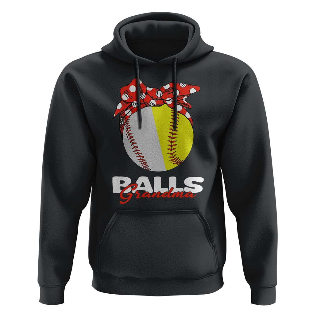 Balls Grandma Hoodie Baseball Softball Grandmother Sport TS11 Black Print Your Wear