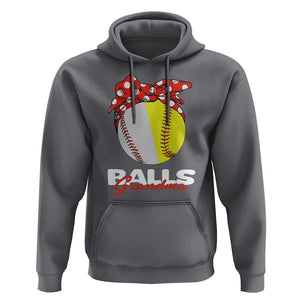 Balls Grandma Hoodie Baseball Softball Grandmother Sport TS11 Charcoal Print Your Wear