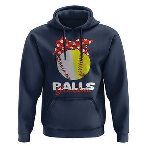 Balls Grandma Hoodie Baseball Softball Grandmother Sport TS11 Navy Print Your Wear