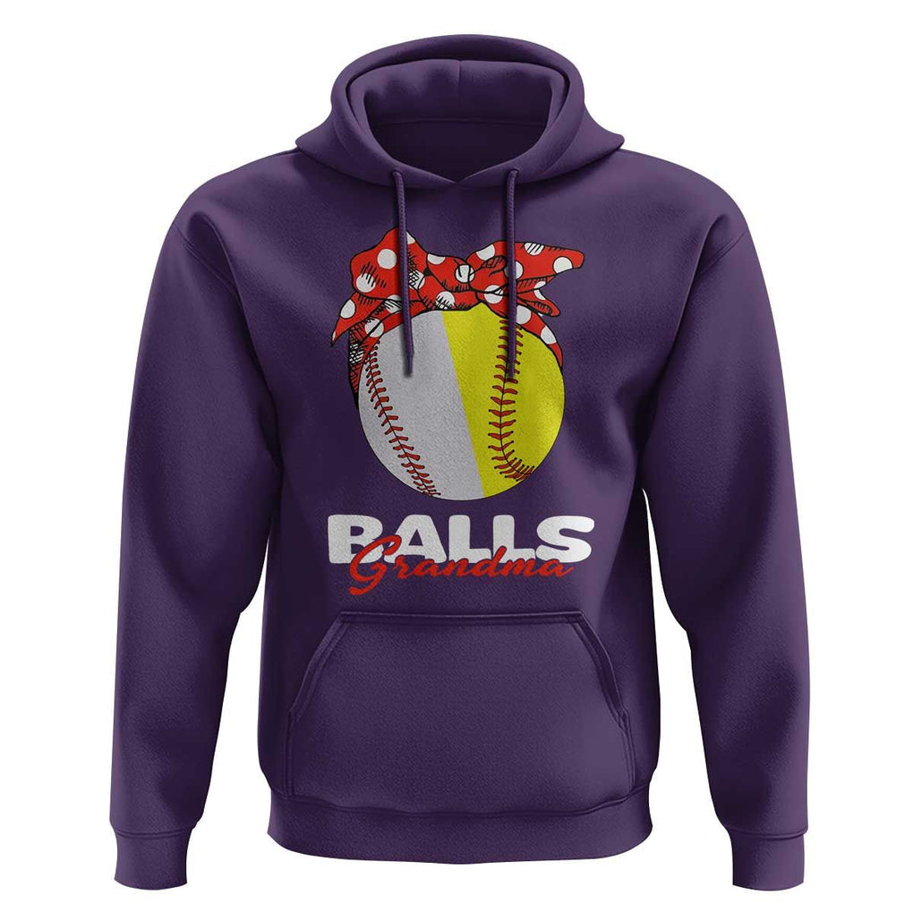 Balls Grandma Hoodie Baseball Softball Grandmother Sport TS11 Purple Print Your Wear