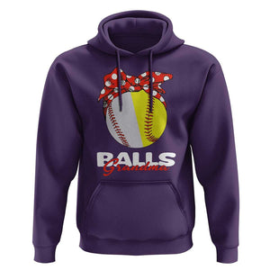 Balls Grandma Hoodie Baseball Softball Grandmother Sport TS11 Purple Print Your Wear