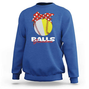 Balls Grandma Sweatshirt Baseball Softball Grandmother Sport TS11 Royal Blue Print Your Wear