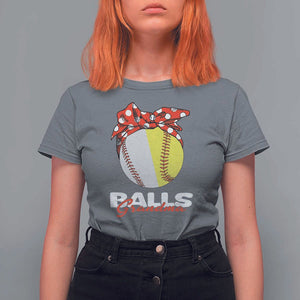 Balls Grandma T Shirt For Women Baseball Softball Grandmother Sport TS11 Charcoal Print Your Wear