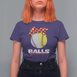 Balls Grandma T Shirt For Women Baseball Softball Grandmother Sport TS11 Purple Print Your Wear