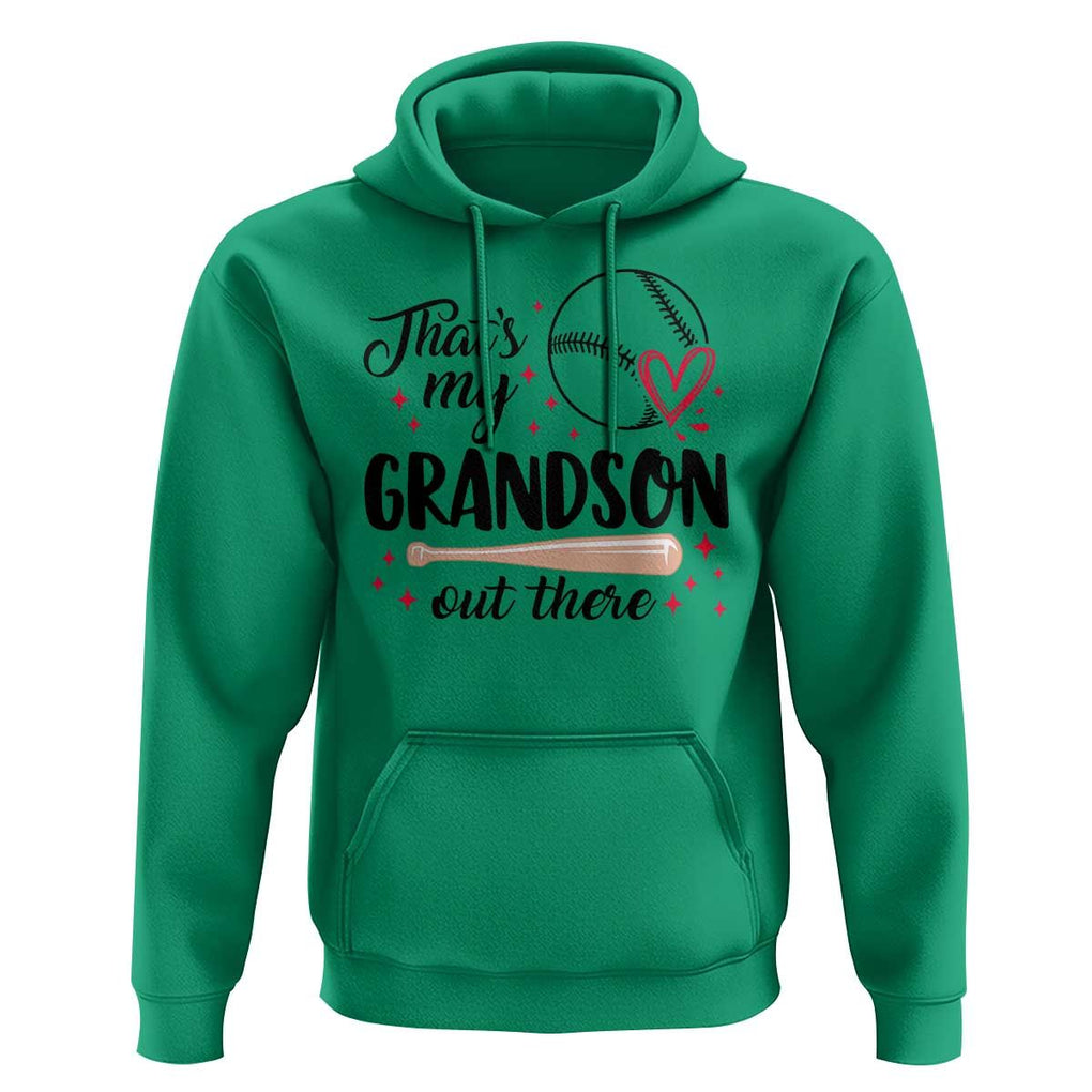 Funny Baseball Grandma Hoodie That's My Grandson Out There Grandfather TS11 Irish Green Print Your Wear