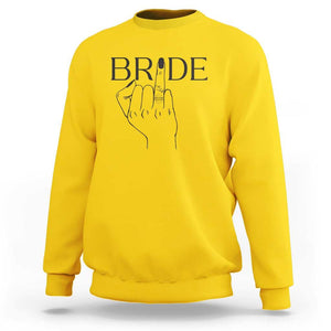 Funny Bride Sweatshirt Cute Wedding Honeymoon Finger Ring TS11 Daisy Print Your Wear