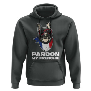 Funny Frenchie Bulldog Hoodie Pardon My French Pet Lover TS11 Dark Heather Print Your Wear