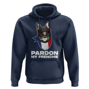 Funny Frenchie Bulldog Hoodie Pardon My French Pet Lover TS11 Navy Print Your Wear