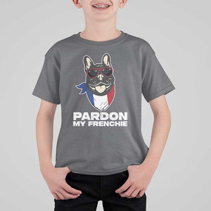 Funny Frenchie Bulldog T Shirt For Kid Pardon My French Pet Lover TS11 Charcoal Print Your Wear