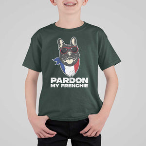Funny Frenchie Bulldog T Shirt For Kid Pardon My French Pet Lover TS11 Dark Forest Green Print Your Wear