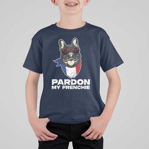 Funny Frenchie Bulldog T Shirt For Kid Pardon My French Pet Lover TS11 Navy Print Your Wear