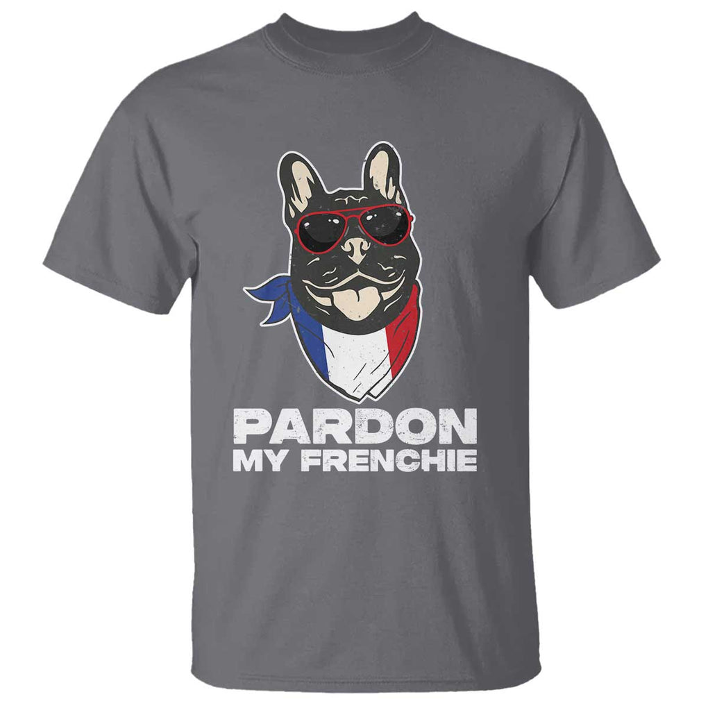 Funny Frenchie Bulldog T Shirt Pardon My French Pet Lover TS11 Charcoal Print Your Wear