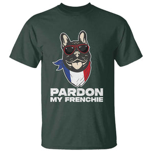 Funny Frenchie Bulldog T Shirt Pardon My French Pet Lover TS11 Dark Forest Green Print Your Wear
