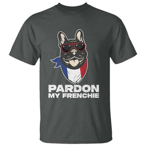 Funny Frenchie Bulldog T Shirt Pardon My French Pet Lover TS11 Dark Heather Print Your Wear