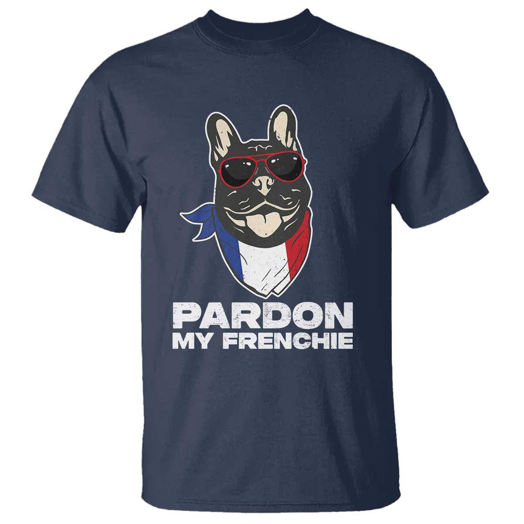 Funny Frenchie Bulldog T Shirt Pardon My French Pet Lover TS11 Navy Print Your Wear