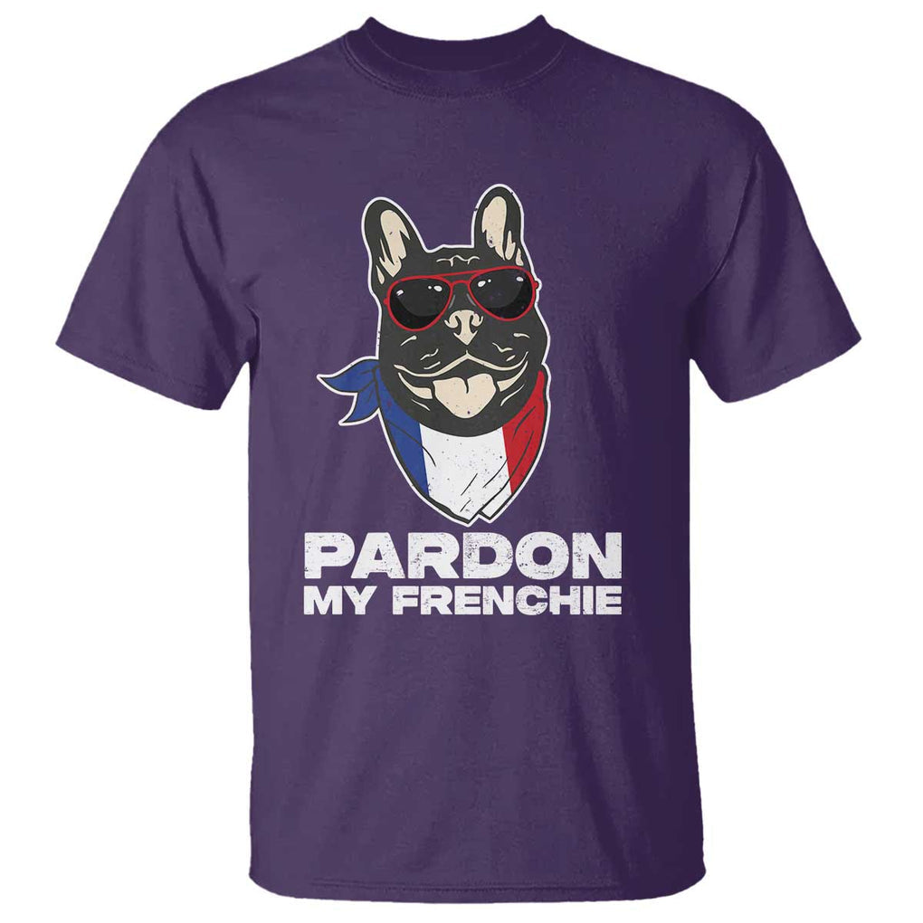 Funny Frenchie Bulldog T Shirt Pardon My French Pet Lover TS11 Purple Print Your Wear