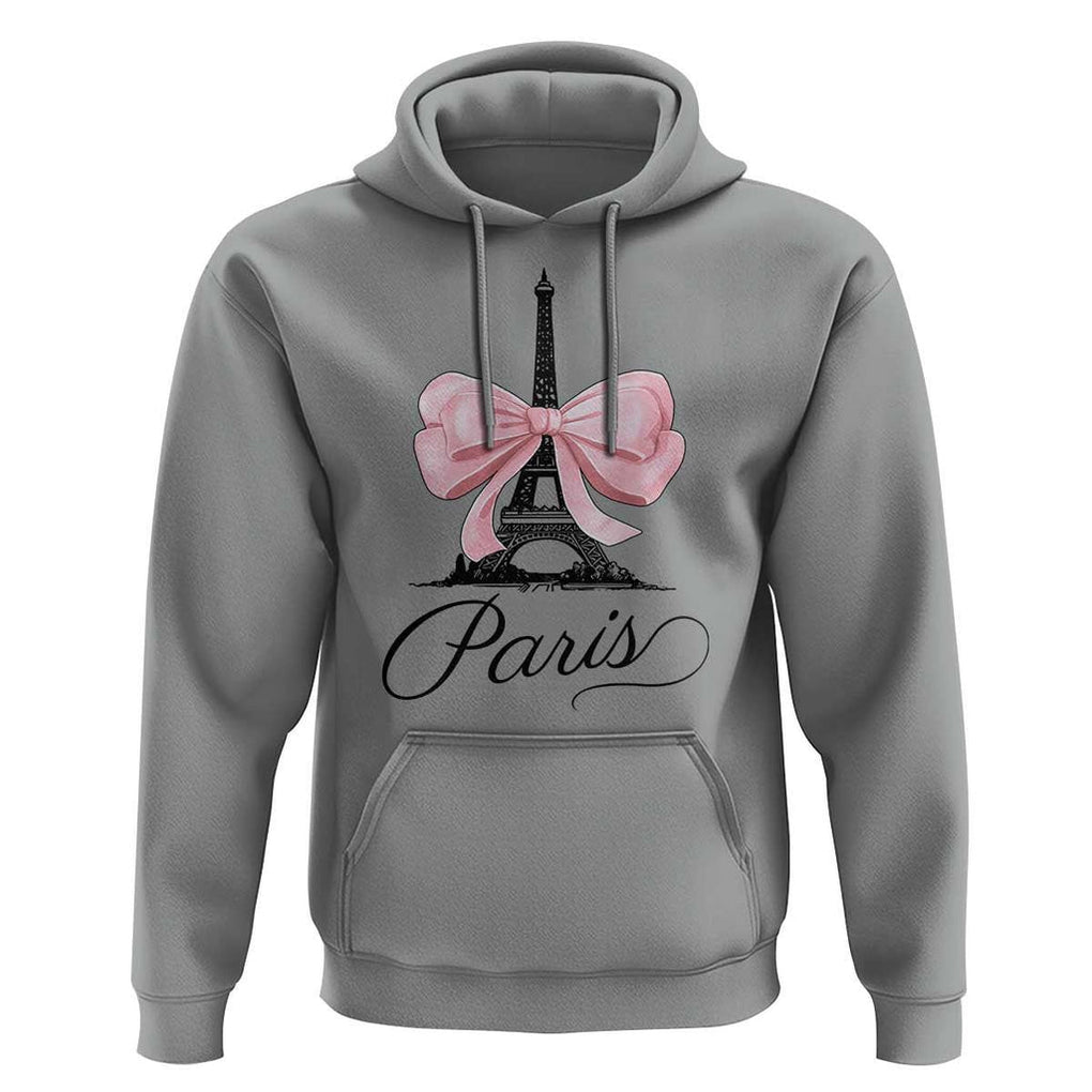 Eiffel Tower French Hoodie Paris Coquette France Pink Bow Aesthetic TS11 Sport Gray Print Your Wear