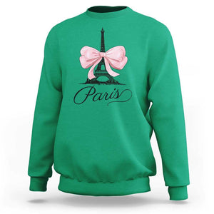 Eiffel Tower French Sweatshirt Paris Coquette France Pink Bow Aesthetic TS11 Irish Green Print Your Wear