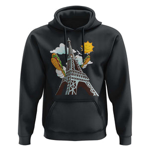 Funny French-American Heritage Month Hoodie Cute Hotdog Eiffel Tower TS11 Black Print Your Wear