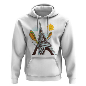 Funny French-American Heritage Month Hoodie Cute Hotdog Eiffel Tower TS11 White Print Your Wear