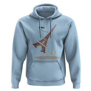 Funny Eiffel Tower Hoodie I Fell Banana Peel Fallen In Paris TS11 Light Blue Print Your Wear