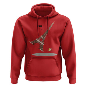 Funny Eiffel Tower Hoodie I Fell Banana Peel Fallen In Paris TS11 Red Print Your Wear