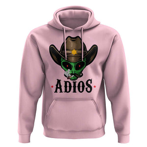 Funny Alien Cowboy Hoodie Adios Westen Life Country Hat TS11 Light Pink Print Your Wear