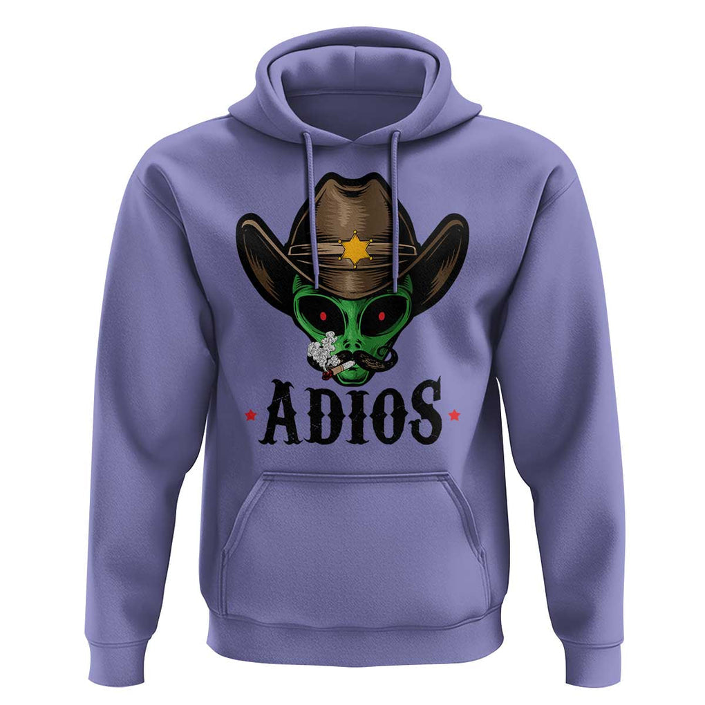 Funny Alien Cowboy Hoodie Adios Westen Life Country Hat TS11 Violet Print Your Wear