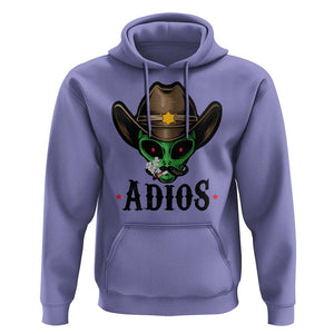 Funny Alien Cowboy Hoodie Adios Westen Life Country Hat TS11 Violet Print Your Wear