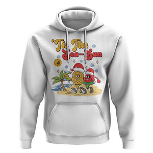 Funny Christmas In July Hoodie Tis The Sea Sun Retro Tropical Pineapple Watermelon TS11 White Print Your Wear