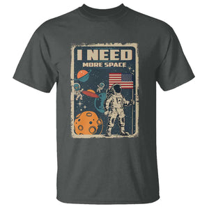 Funny I Need More Space T Shirt Retro Astronaut Spaceship Star Planets TS11 Dark Heather Print Your Wear