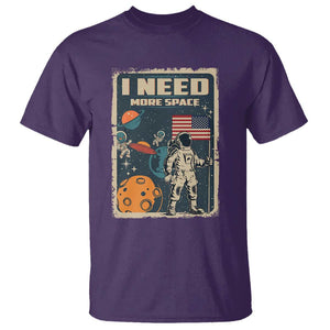 Funny I Need More Space T Shirt Retro Astronaut Spaceship Star Planets TS11 Purple Print Your Wear