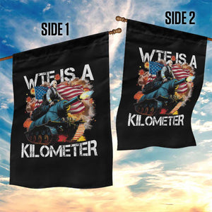 Funny WTF Is A Kilometer Garden Flag Patriotic American Freedom George Washington TS11 Print Your Wear