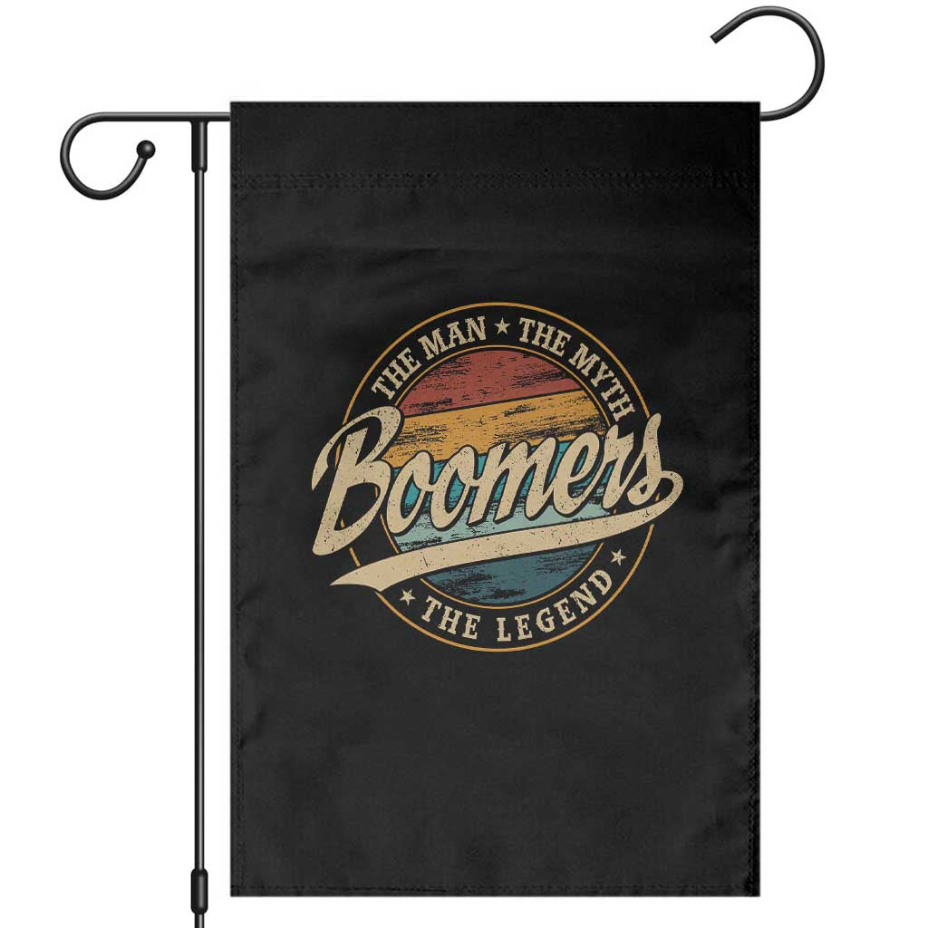 Funny Boomers The Man The Myth The Legend Garden Flag Retro Baby Boomers Generation TS11 Black Print Your Wear