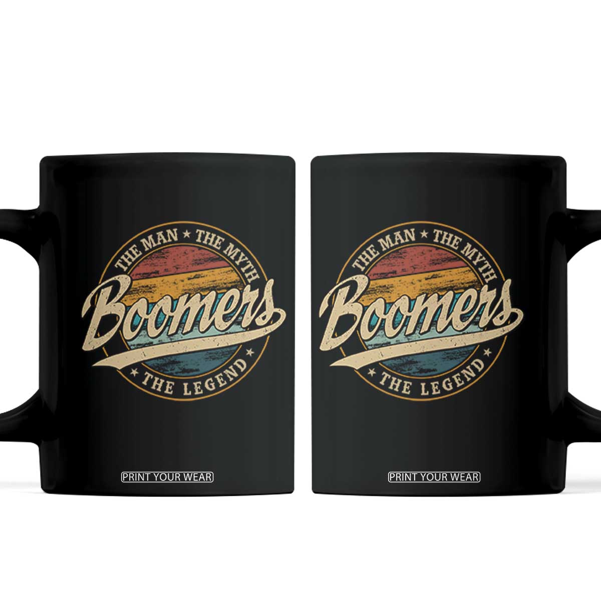 Boomers The Man The Myth The Legend Coffee Mug Retro Baby Boomers Generation TS11 Black Print Your Wear