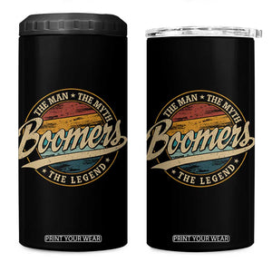 Boomers The Man The Myth The Legend 4 in 1 Can Cooler Tumbler Retro Baby Boomers Generation TS11 One Size: 16 oz Black Print Your Wear