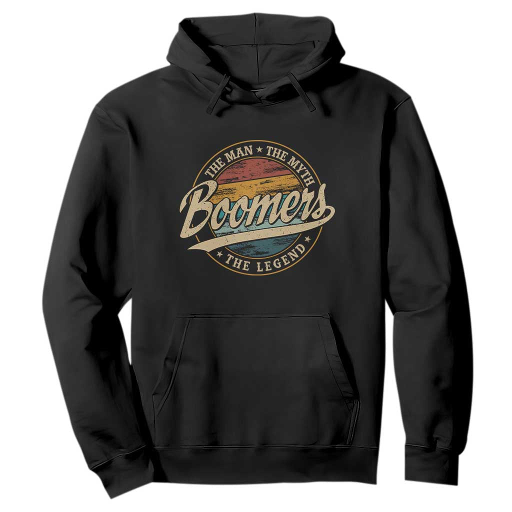 Boomers The Man The Myth The Legend Hoodie Retro Baby Boomers Generation TS11 Black Print Your Wear