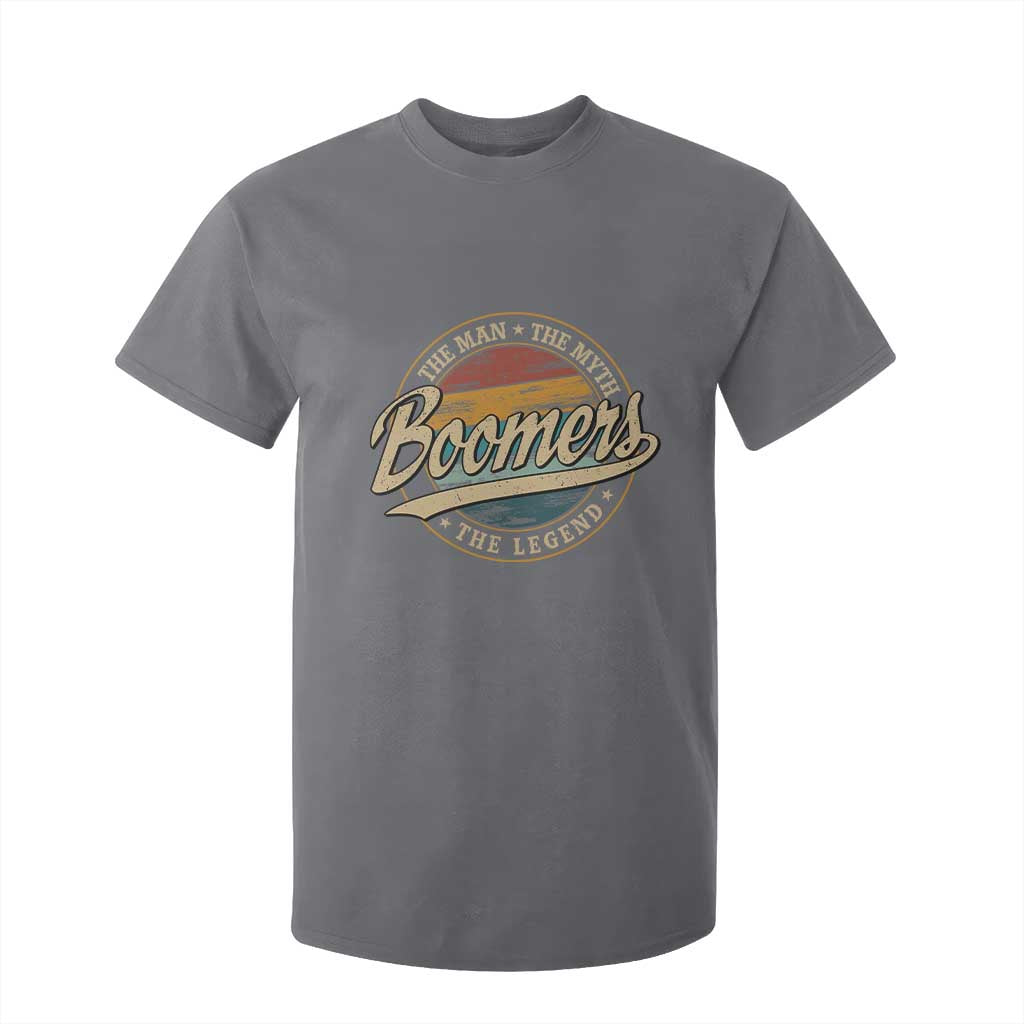 Boomers The Man The Myth The Legend T Shirt For Kid Retro Baby Boomers Generation TS11 Charcoal Print Your Wear