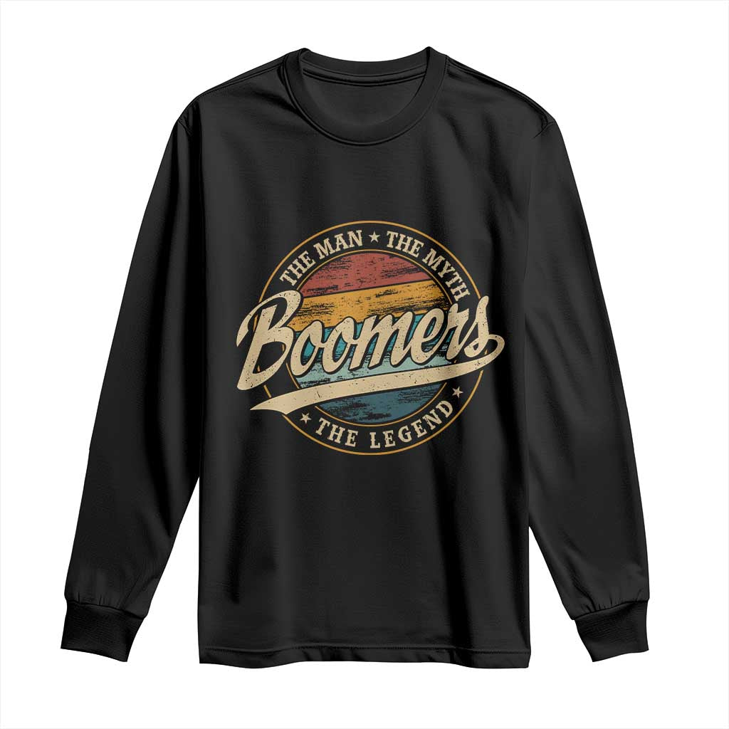 Boomers The Man The Myth The Legend Long Sleeve Shirt Retro Baby Boomers Generation TS11 Black Print Your Wear