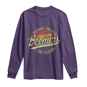 Boomers The Man The Myth The Legend Long Sleeve Shirt Retro Baby Boomers Generation TS11 Purple Print Your Wear