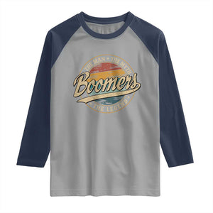 Boomers The Man The Myth The Legend Raglan Shirt Retro Baby Boomers Generation TS11 Sport Gray Navy Print Your Wear
