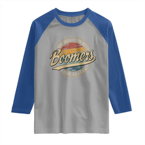 Boomers The Man The Myth The Legend Raglan Shirt Retro Baby Boomers Generation TS11 Sport Gray Royal Print Your Wear