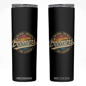 Boomers The Man The Myth The Legend Skinny Tumbler Retro Baby Boomers Generation TS11 Black Print Your Wear