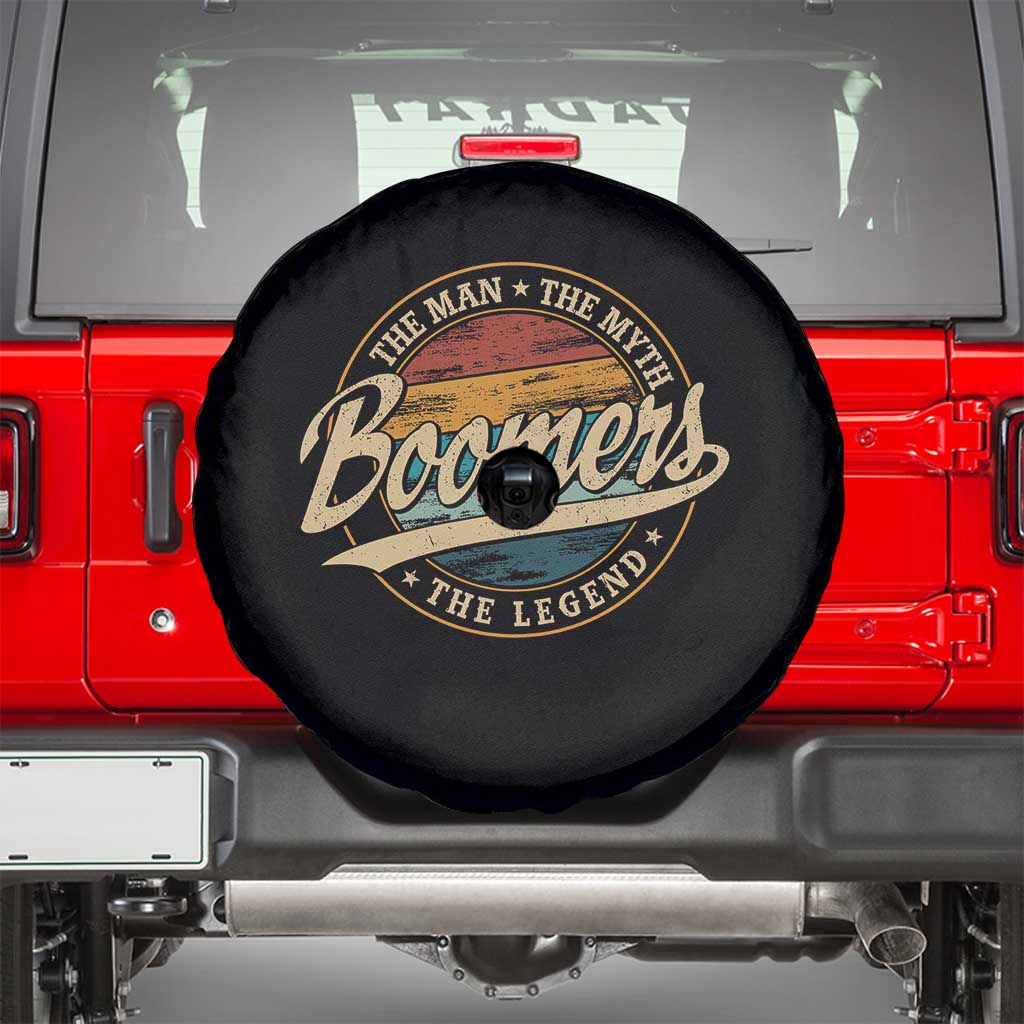 Boomers The Man The Myth The Legend Spare Tire Cover Retro Baby Boomers Generation TS11 Black Print Your Wear