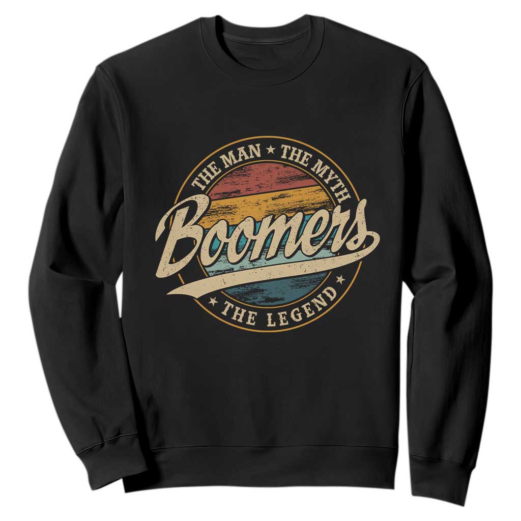 Boomers The Man The Myth The Legend Sweatshirt Retro Baby Boomers Generation TS11 Black Print Your Wear