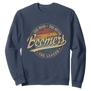 Boomers The Man The Myth The Legend Sweatshirt Retro Baby Boomers Generation TS11 Navy Print Your Wear