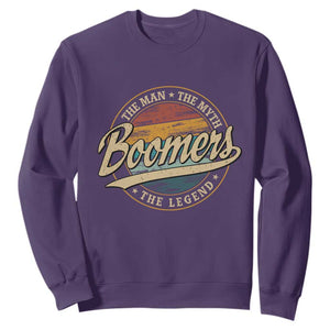 Boomers The Man The Myth The Legend Sweatshirt Retro Baby Boomers Generation TS11 Purple Print Your Wear