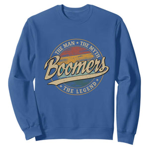 Boomers The Man The Myth The Legend Sweatshirt Retro Baby Boomers Generation TS11 Royal Blue Print Your Wear