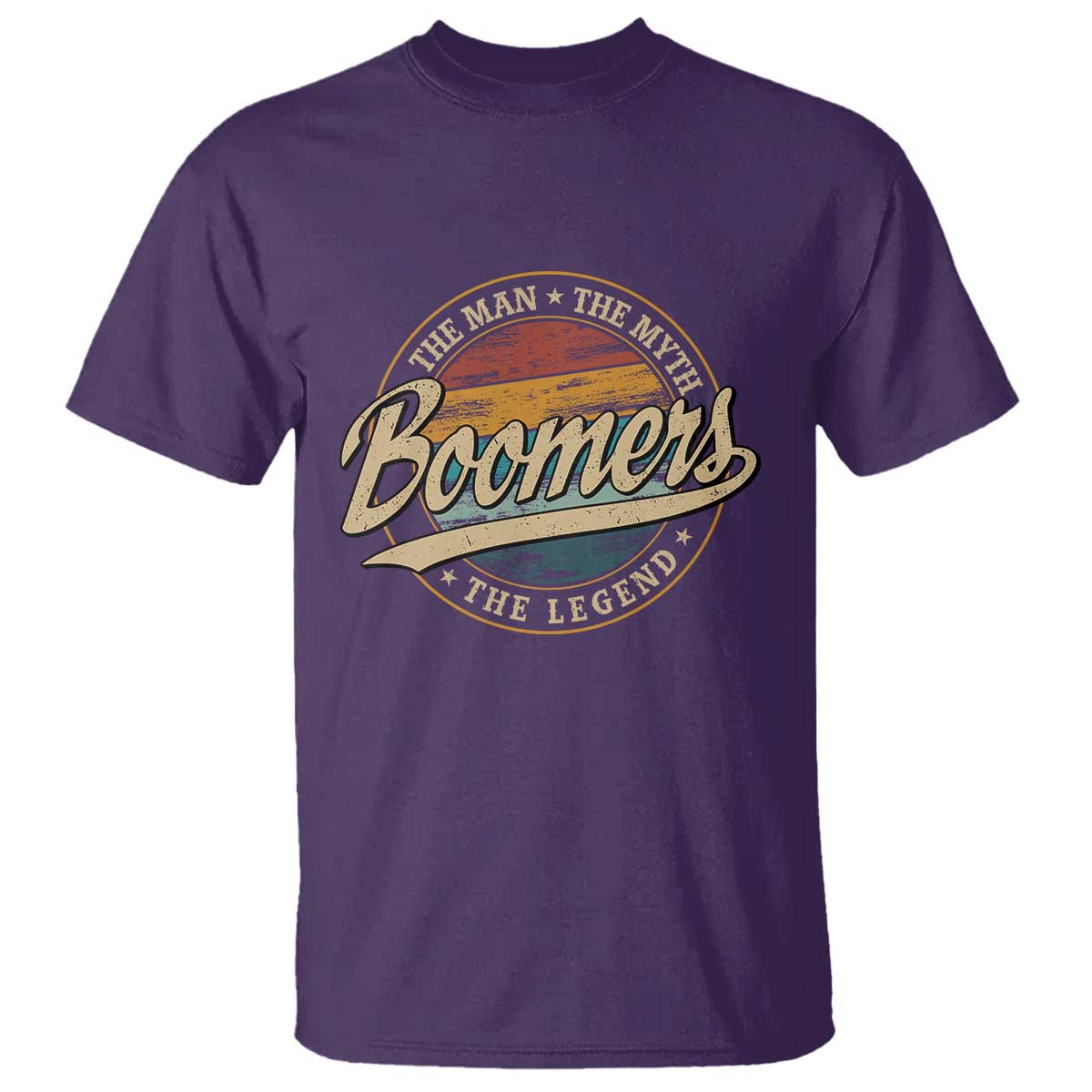 Boomers The Man The Myth The Legend T Shirt Retro Baby Boomers Generation TS11 Purple Print Your Wear