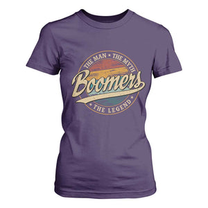 Boomers The Man The Myth The Legend T Shirt For Women Retro Baby Boomers Generation TS11 Purple Print Your Wear